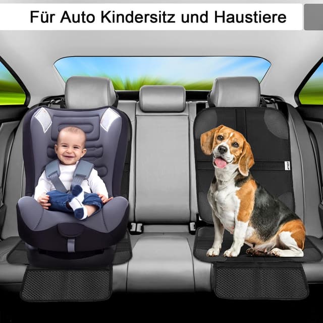 Detalle de Ezilif Kindersitzunterlage 2 Stück ISOFIX Sitzschutz