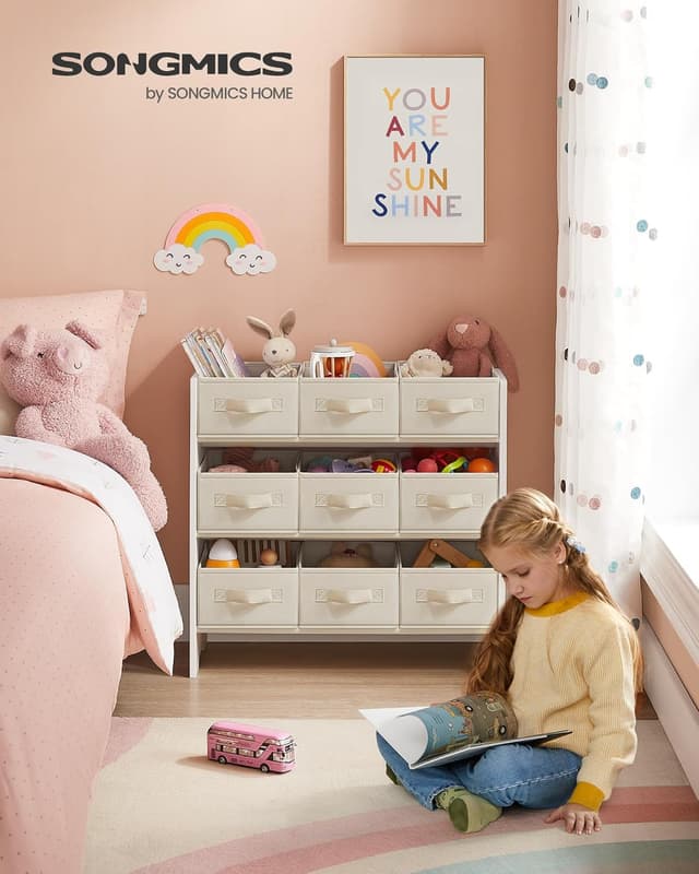 Detalle de SONGMICS scaffale bambini con 9 contenitori