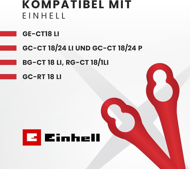 Detalle de FixedNow 50 Ersatzmesser für Einhell Rasentrimmer (Kunststoff) – kompatibel mit ausgewählten GE/GC/BG/RG-Modellen