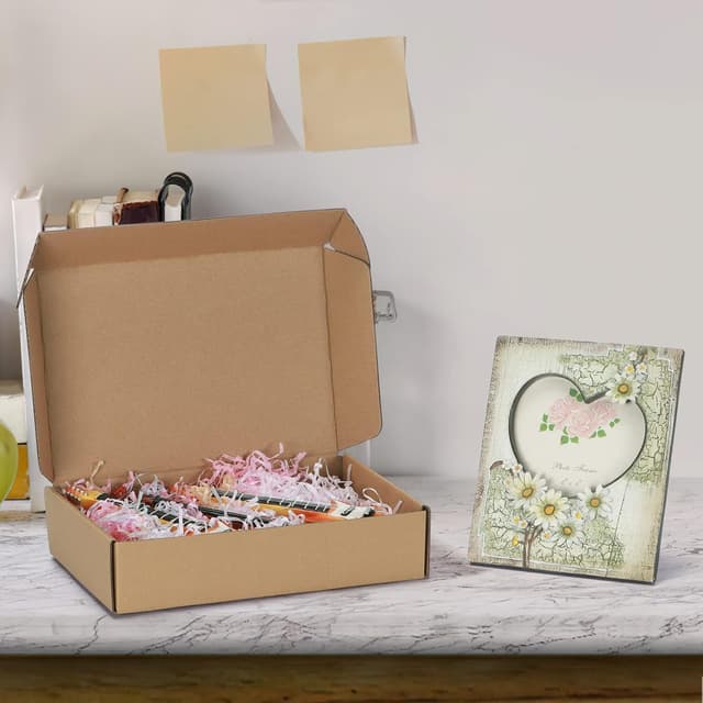 Detalle de HORLIMER 20 Pack Shipping Boxes (23 x 15.5 x 5cm) – Brown Corrugated Cardboard Mailers