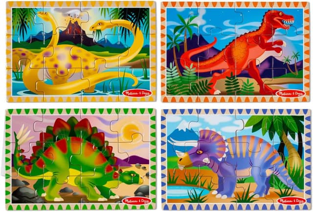 Thumbnail 3 de Melissa & Doug 13791 Dinosaurs Puzzles in a Box (wooden toy) – 4 dinosaur puzzles for ages 3+