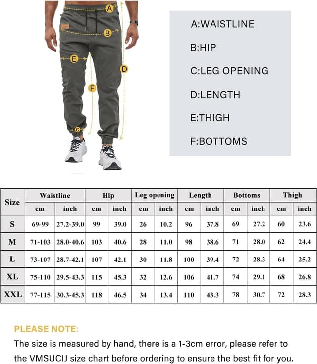 Thumbnail 4 de VMSUCIJ Pantaloni Jogging Uomo Cotone S-XXL