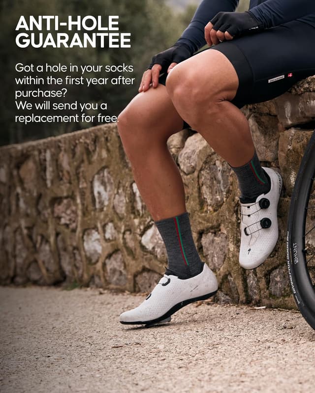 Detalle de Danish Endurance Merino wool cycling socks, 2 pack