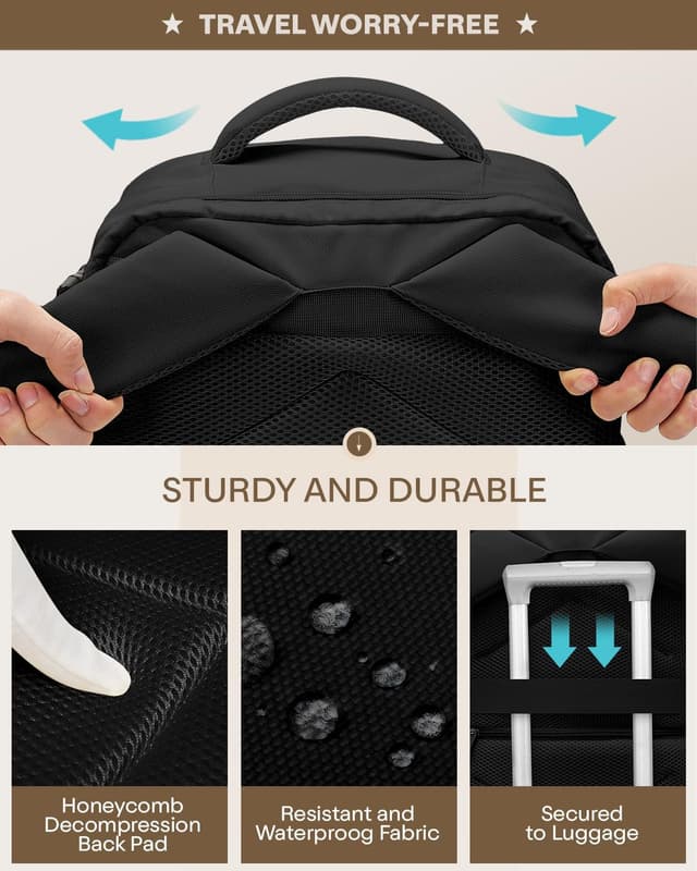 Detalle de Sac à dos cabine ZHXX 44 L pour ordinateur 17,3 pouces (55x40x20) avec poche antivol