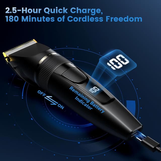 Thumbnail 4 de Professional Hair Trimmer Hair Clippers with LCD 1️⃣✂