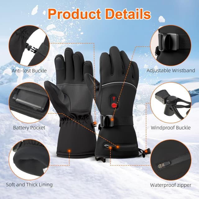 Thumbnail 3 de Guanti riscaldati moto 7,4V con 10.000mAh