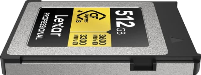Detalle 1 de Lexar Professional GOLD 4.0 CFexpress Type B 512 GB Speicherkarte
