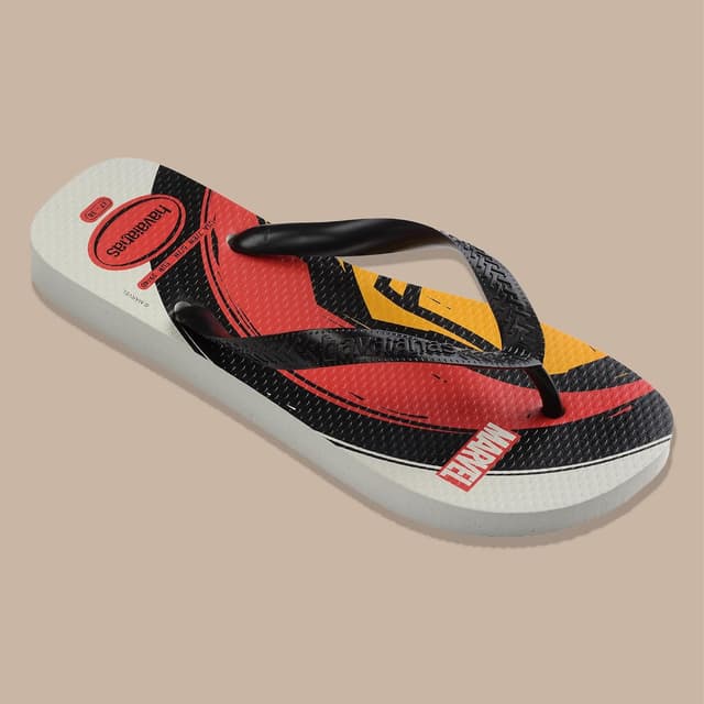 Detalle de Havaianas Top Marvel Logomanía infradito da uomo con stampa supereroi