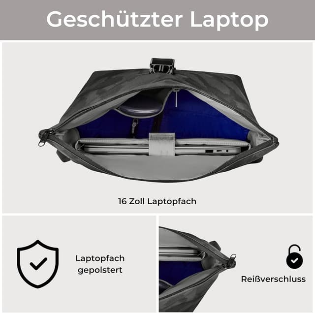 Detalle de LARKSON LEO 2-in-1 Fahrradtasche 15,6 Zoll
