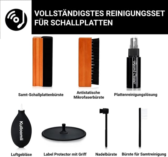 Thumbnail 1 de Kulloomii 7-teiliges Reinigungsset für Schallplatten