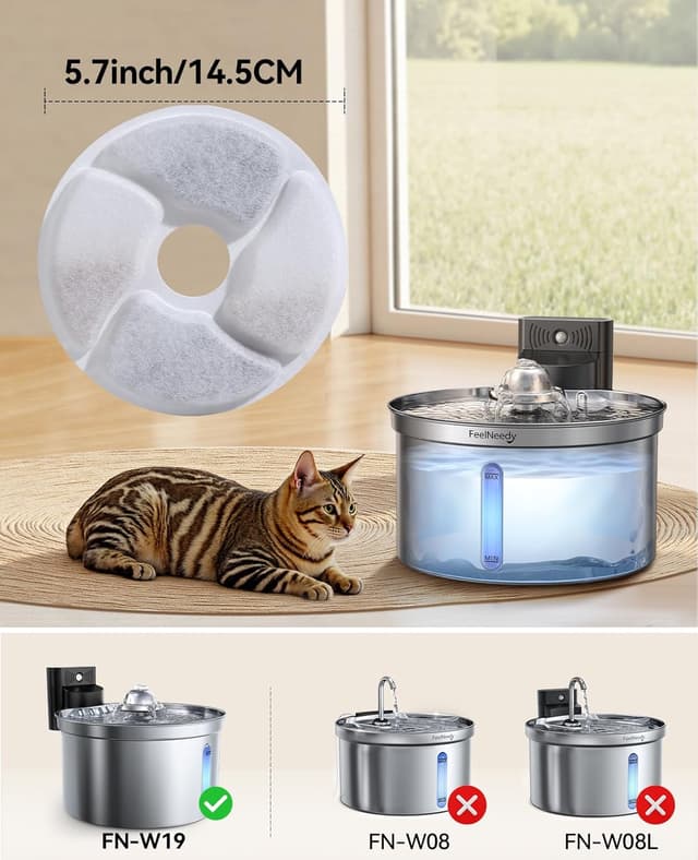 Detalle 2 de FEELNEEDY FN-W19 Ersatzfilter 6 Filter 🐾