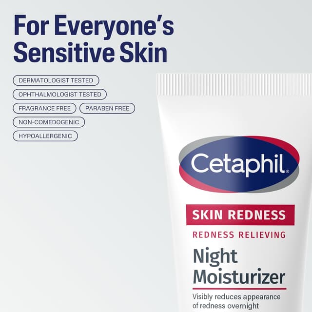 Detalle 2 de Cetaphil Night Cream Redness Relieving Night Moisturizer for Face