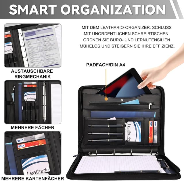 Detalle 2 de Leathario Schreibmappe A4
