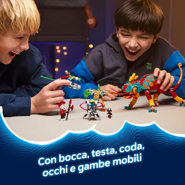 Detalle 2 de LEGO DREAMZzz 71492 Il Camaleonte di Fuoco di Mateo 2 in 1 trasformabile in aereo e mech