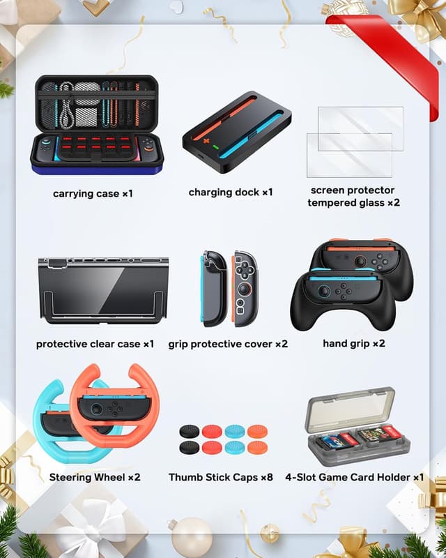 Detalle 2 de 20-in-1 Switch 2 accessories bundle with case