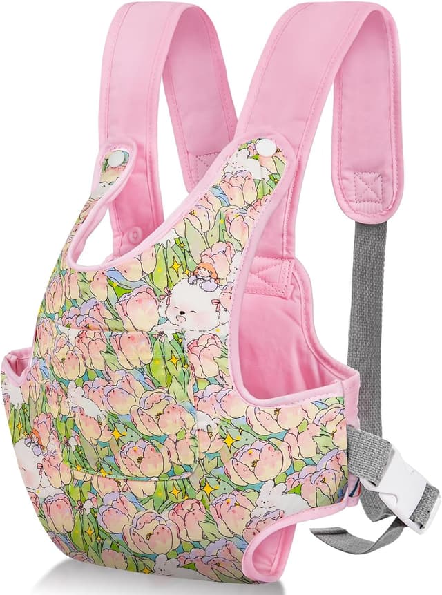 Imagen de Aolso Baby Doll Carrier 14"–18" Pink Flower en OfertitasTOP