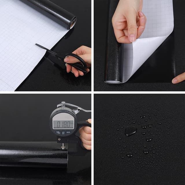 Thumbnail 1 de Hode Klebefolie Möbel Schwarz Hochglanz 40cmX3m