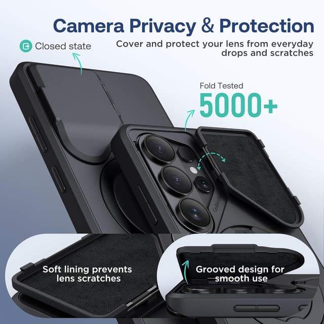 Detalle de GOLBINBOX GolbinBox 360 Adjustable Magnetic Stand for Samsung Galaxy S26 Ultra (Black)