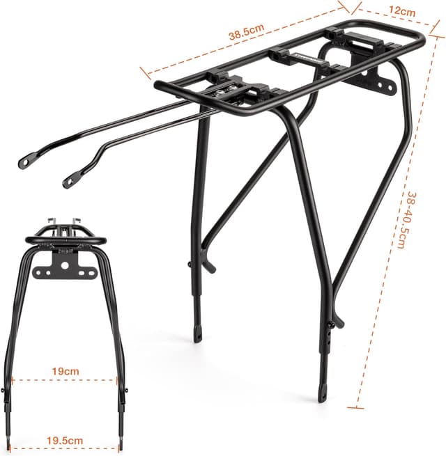 Detalle de Portapacchi posteriore per bicicletta compatibile con MIK System, regolabile in altezza (26"-29")