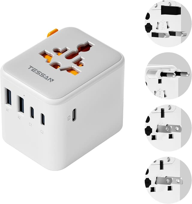 Imagen de TESSAN Reiseadapter Weltweit USB C en OfertitasTOP