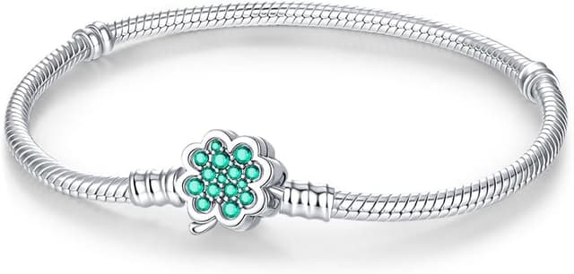 Thumbnail 6 de BOIGEGU Damen-Armband in Silberoptik mit Herz-Schlangen-Gliedern und Kronen-Charm-Verschluss