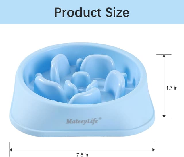 Detalle de MateeyLife slow feeder dog bowl 7.8 in