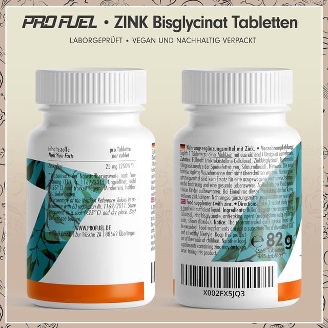 Thumbnail 5 de Zink 25mg 365 Tabletten vegan ⚡