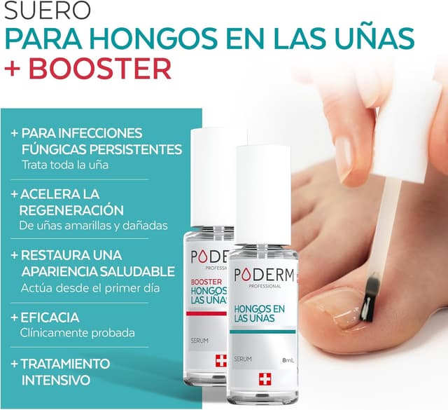 Detalle 2 de PODERM 🦶 Tratamiento Hongo Uñas, 2 Piezas, Swiss Made