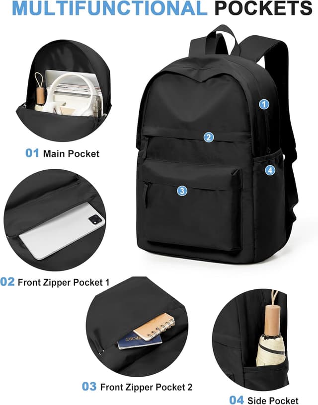 Detalle de VGCUB Schulrucksack Teenager Mädchen Wasserdicht