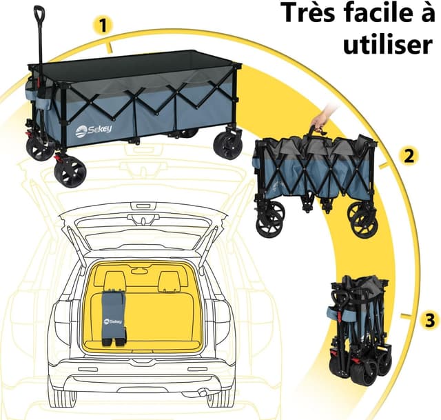 Thumbnail 5 de Sekey XXXL Chariot de Transport Pliable 300L