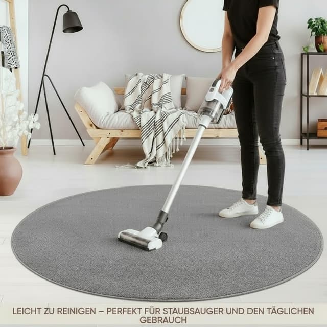 Thumbnail 3 de Jimri Teppich Wohnzimmer Hellgrau 120 cm