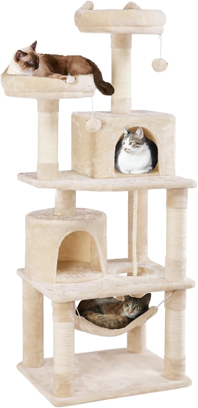 Detalle de Yaheetech Arbre Ă Chat 158 cm pour chats actifs đ±