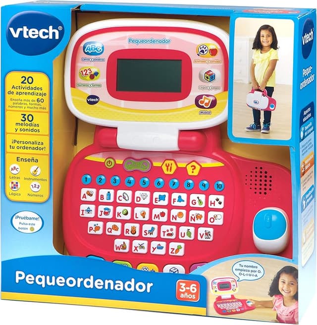 Detalle 2 de VTech Pequeordenador Educativo Infantil +3 Años, Letras, Números 🎶