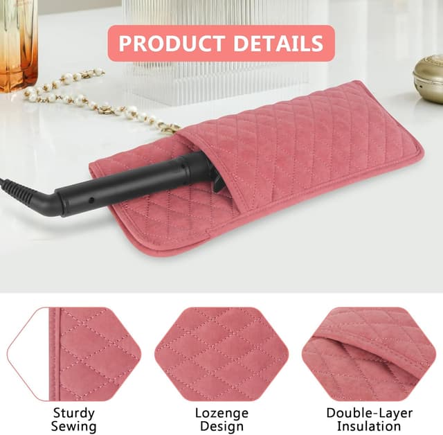 Detalle de WRORUNER Heat Resistant Hair Tools Organizer Bag (13.8" x 5.5")