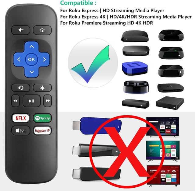 Detalle 2 de Roku Express Replacement Remote for Roku Player