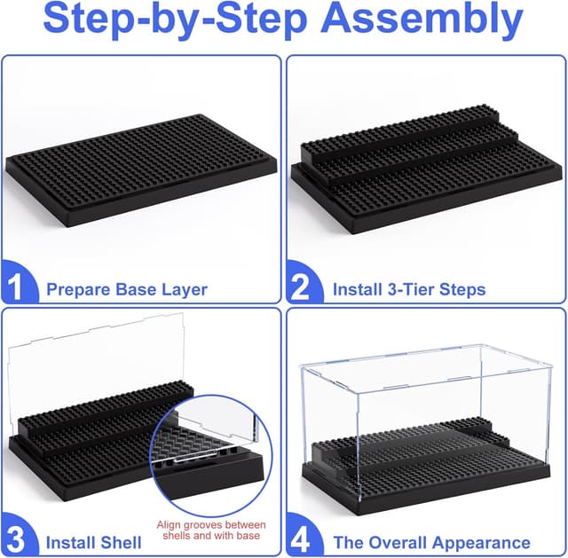 Detalle de Mlikero minifigure display case 10 x 6.1 x 5.4 in