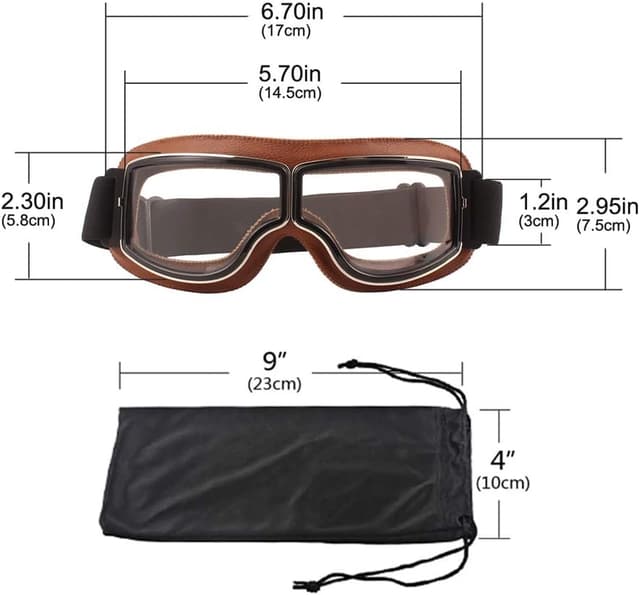 Detalle de Ashilun Retro Pilot goggles for rides