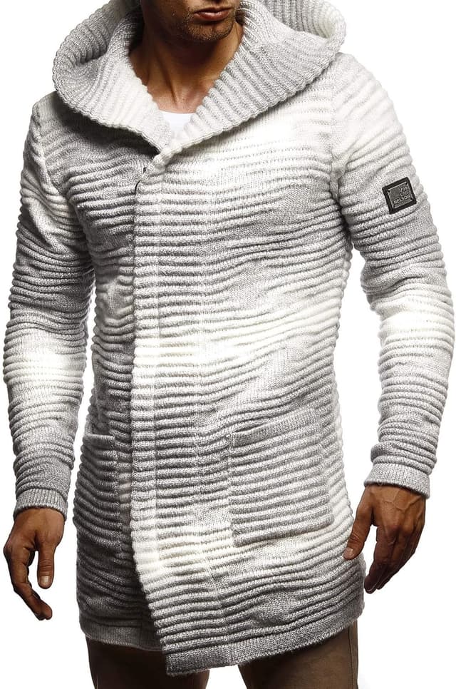 Detalle 2 de Leif Nelson Veste en tricot à capuche pour homme LN5715