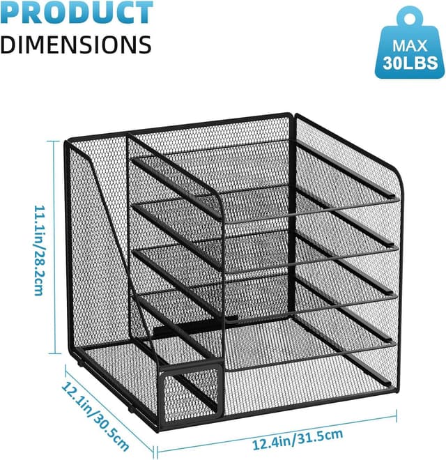 Detalle 2 de Marbrasse Schreibtisch Organizer 5‑Fach 🗂