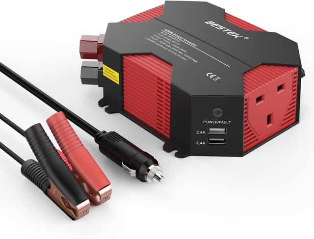 Detalle de BESTEK 500W 12V to 240V car power inverter with UK socket and 4 USB ports