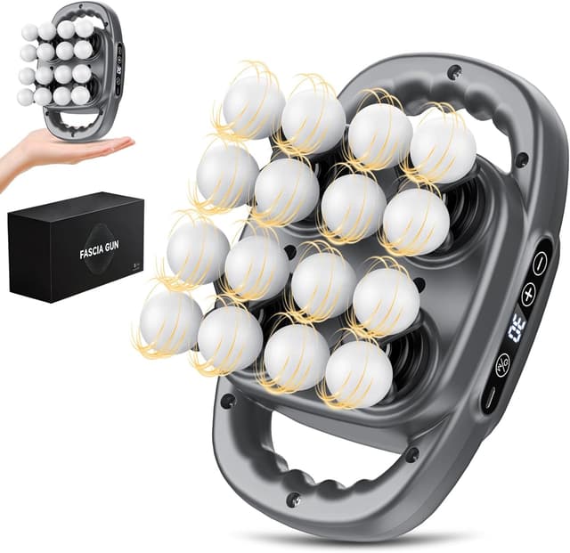 Detalle de Massage Gun Deep Tissue 16-Head Mini Percussion Massager with 30 Speeds (2000mAh) – Compact, quiet recovery massage tool