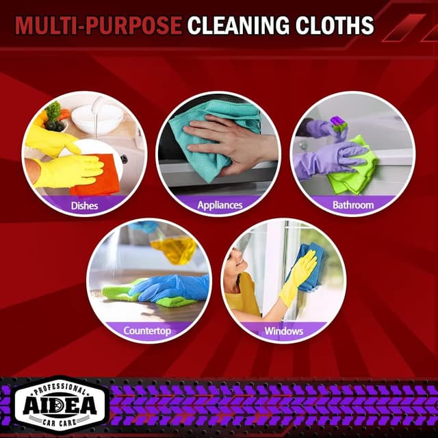 Thumbnail 6 de AIDEA Microfiber Cloth 50PK 12×12 🧽
