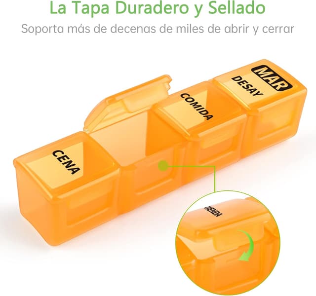 Thumbnail 1 de Pastillero Semanal 4 tomas Español 28 compartimentos