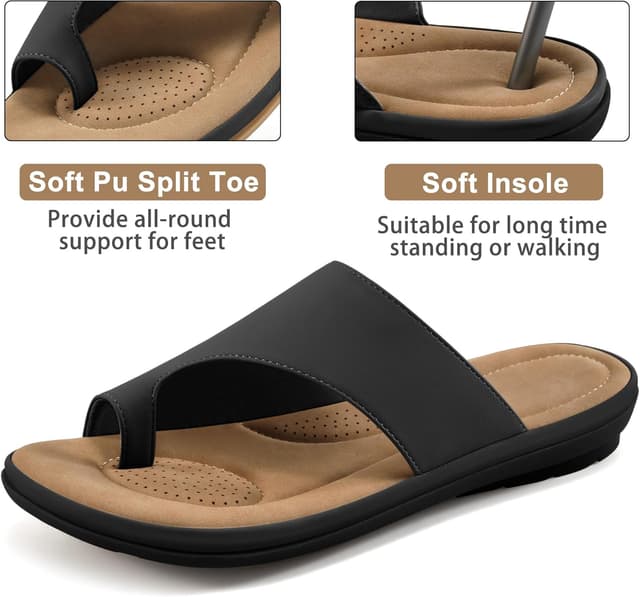 Detalle de Reimferce Summer Flat Sandals for Women — Comfortable Orthopedic Walking Slides