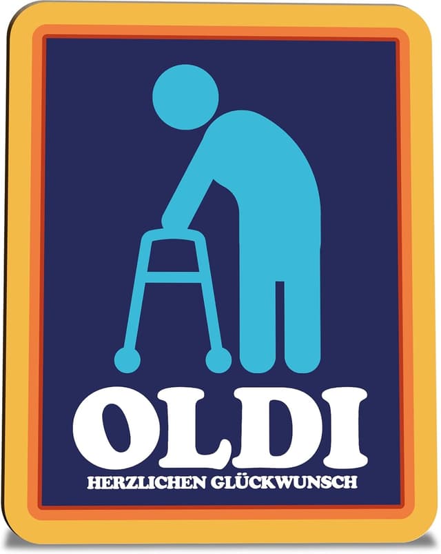 Detalle de Lustige Geburtstagskarte aus Holz