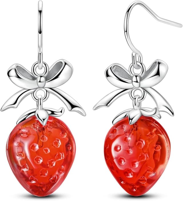 Detalle de QIKAOLA Orecchini a cerchio S925 in argento con pietre CZ e chiusura a clip