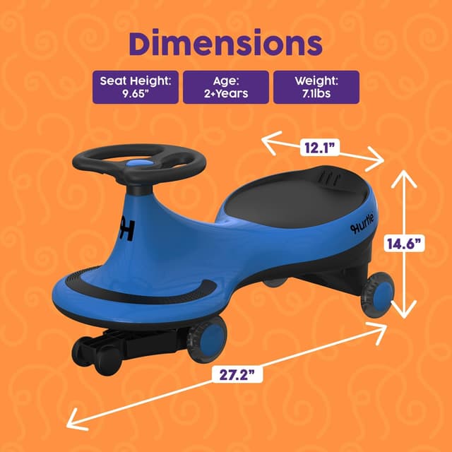 Thumbnail 6 de Hurtle Macchina per Bambini cavalcabile a movimento oscillante, senza pedali né batterie (blu)