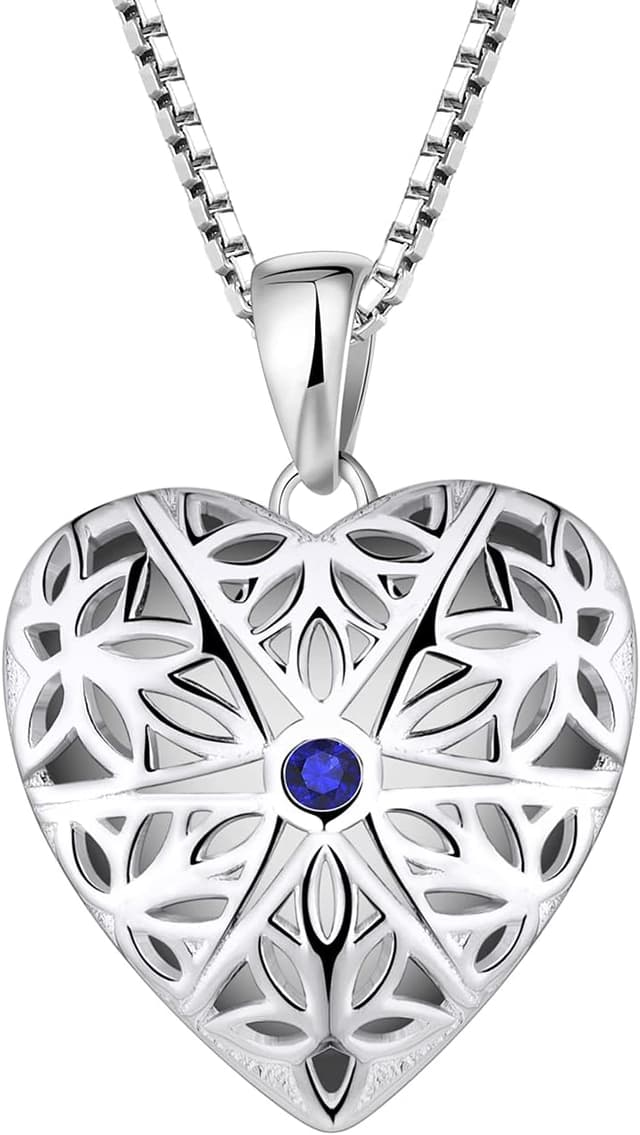 Detalle de FJ Foto Medaillon Kette Damen aus 925 Sterling Silber – personalisierbarer Memory-Medaillon-Anhänger