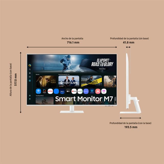 Thumbnail 1 de Samsung M70F Smart Monitor 32" 4K 📺