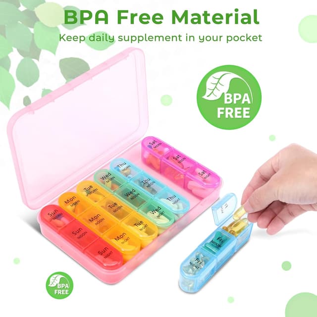 Detalle 1 de Daviky Weekly Pill Box Organiser 3 Times